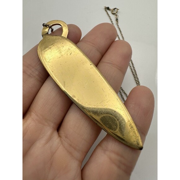 14k Gold Filled Made In Italy Leaf Pendant Necklace 19” - Picture 4 of 6